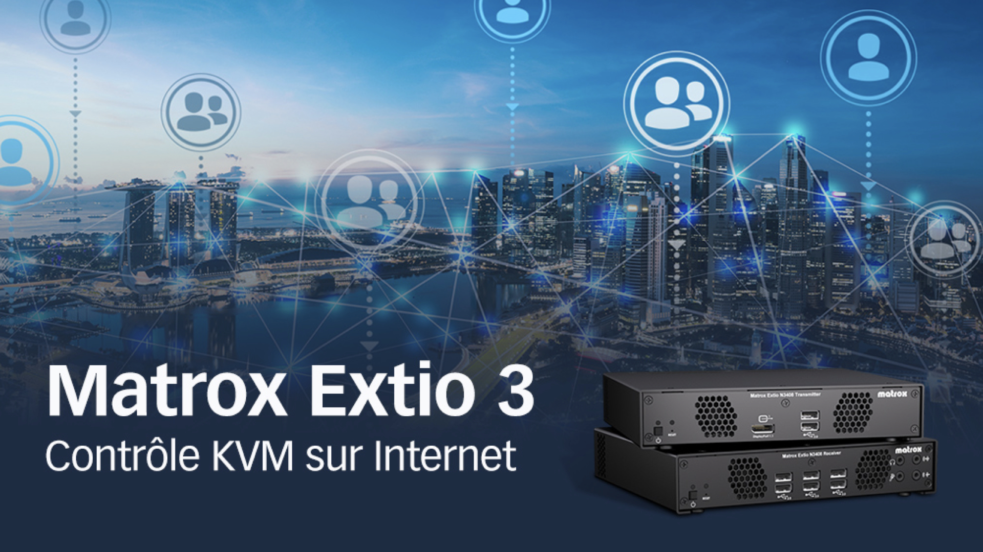 Matrox présente le contrôle KVM sur Internet © DR