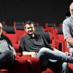 Didier Lozahic (ingénieur du son mixage cinéma), Florent Briquet (Directeur Technique du Cineum) et Hervé Roux (Consultant DTS Cinema Initiative EMEA) lors du récent programme de mise au point et de certification DTS :X au Cineum de Cannes © DR