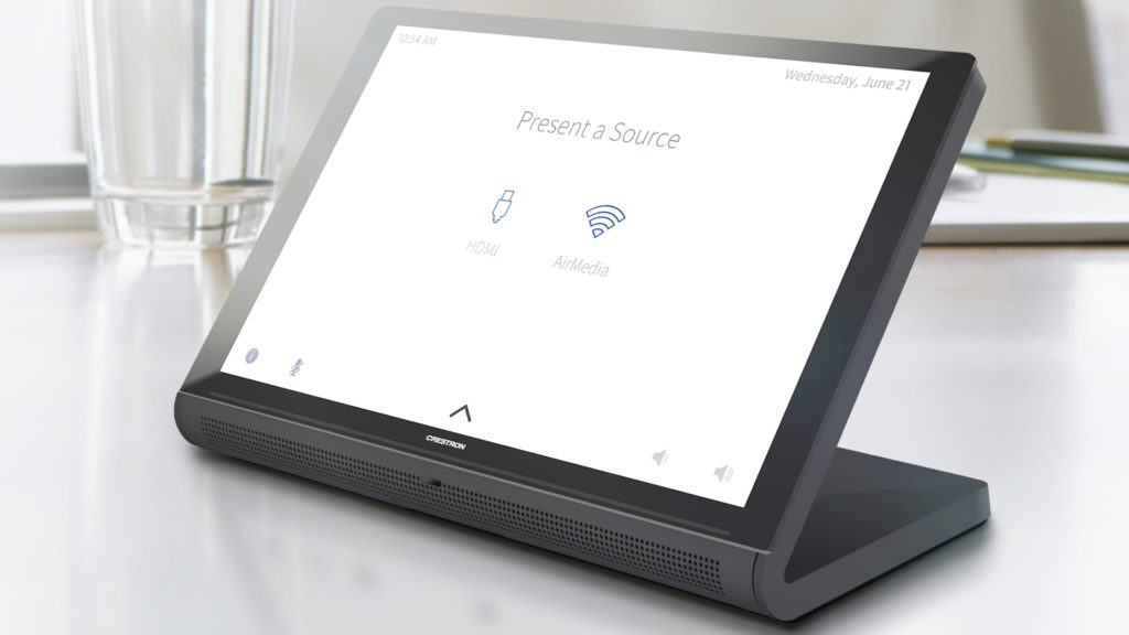 Les nouveaux écrans tactiles de la série 70 de Crestron, idéal pour les entreprises © DR