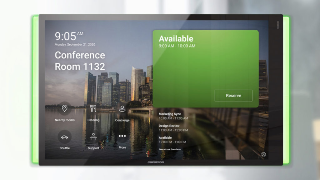 De nouveaux panneaux de planification Microsoft Teams chez Crestron © DR