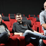 Didier Lozahic (ingénieur du son mixage cinéma), Florent Briquet (Directeur Technique du Cineum) et Hervé Roux (Consultant DTS Cinema Initiative EMEA) lors du récent programme de mise au point et de certification DTS :X au Cineum de Cannes © DR